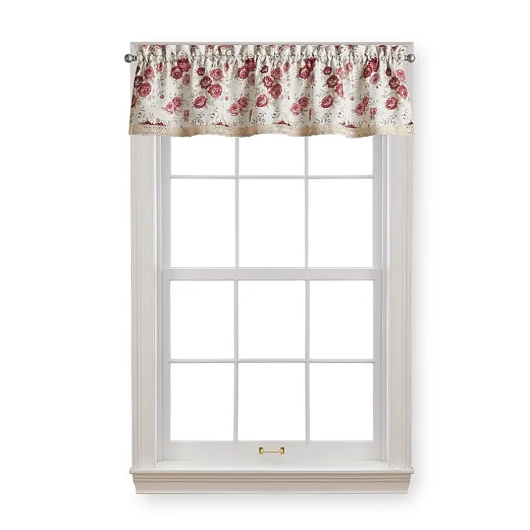 CHF Antique Rose Rod Pocket Tailored Valance