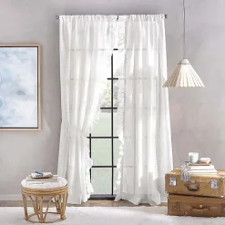 CHF Arabella Rod Pocket Light-Filtering Single Curtain Panel