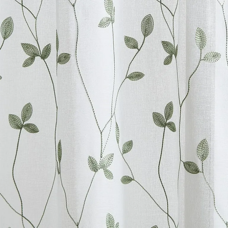 CHF Botanical Embroidery 2-pc. Rod Pocket Window Tier