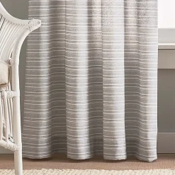 CHF Cargo Stripe Grommet Top Light-Filtering Set of 2 Curtain Panel