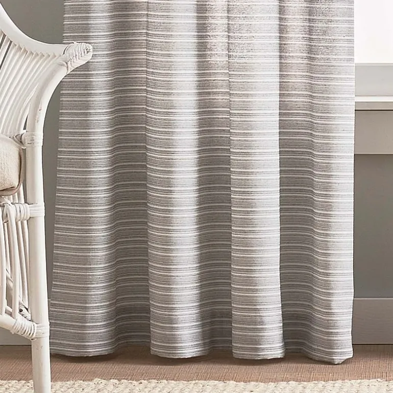 CHF Cargo Stripe Grommet Top Light-Filtering Set of 2 Curtain Panel