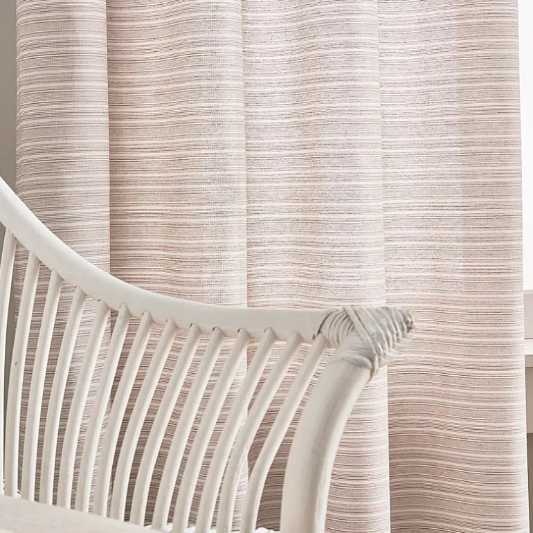 CHF Cargo Stripe Grommet Top Light-Filtering Set of 2 Curtain Panel