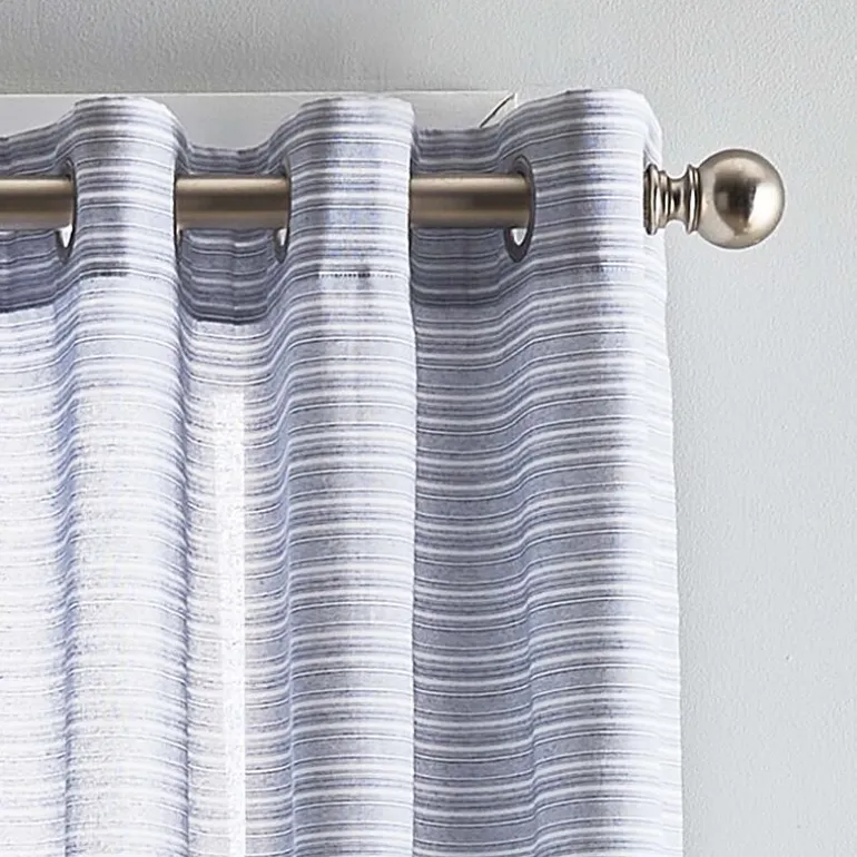 CHF Cargo Stripe Grommet Top Light-Filtering Set of 2 Curtain Panel