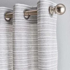 CHF Cargo Stripe Grommet Top Light-Filtering Set of 2 Curtain Panel