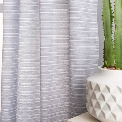 CHF Cargo Stripe Grommet Top Light-Filtering Set of 2 Curtain Panel