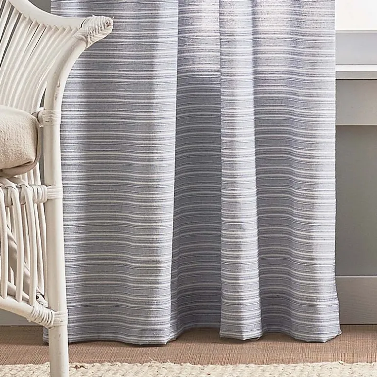 CHF Cargo Stripe Grommet Top Light-Filtering Set of 2 Curtain Panel