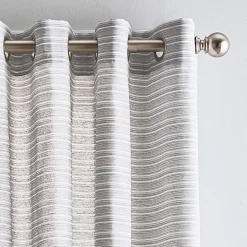 CHF Cargo Stripe Grommet Top Light-Filtering Set of 2 Curtain Panel