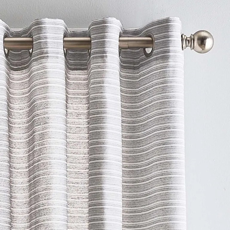 CHF Cargo Stripe Grommet Top Light-Filtering Set of 2 Curtain Panel