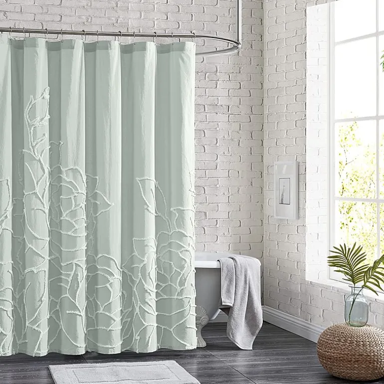 CHF Chenille Rose Shower Curtain