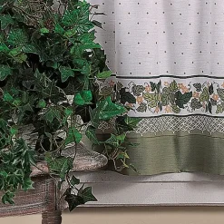 CHF Cottage 3-pc. Rod Pocket Kitchen Curtains & Drapes Window Set