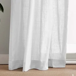 CHF 100% Cotton Tie Top Sheer Set of 2 Curtain Panel