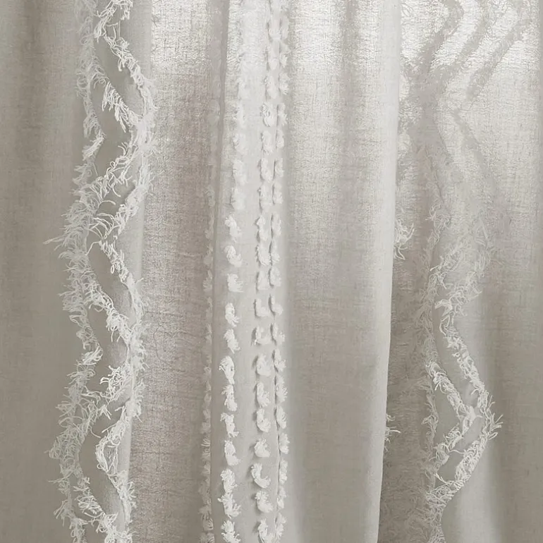 CHF Cut Geo Rod Pocket Light-Filtering Set of 2 Curtain Panel
