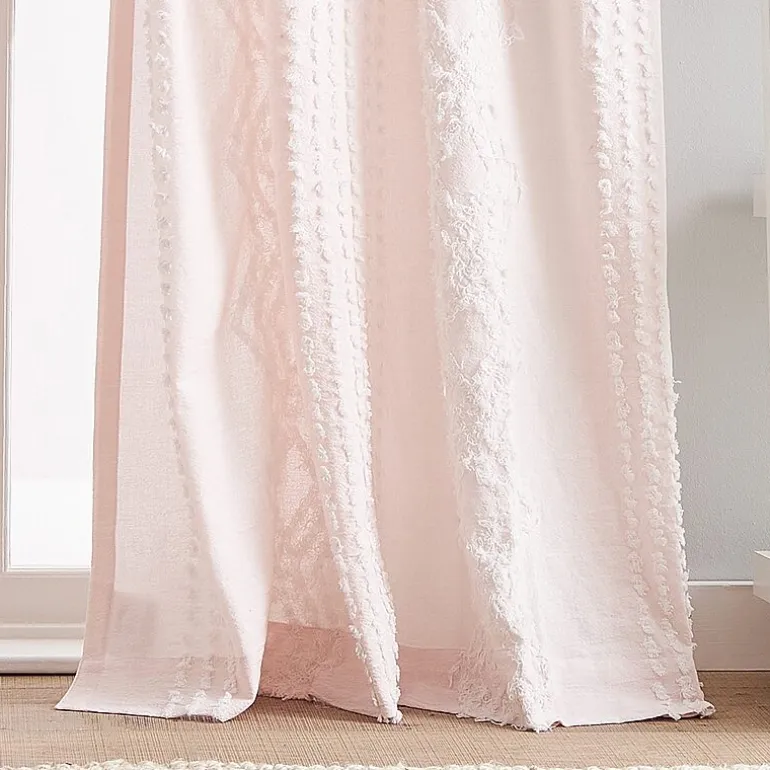CHF Cut Geo Rod Pocket Light-Filtering Set of 2 Curtain Panel