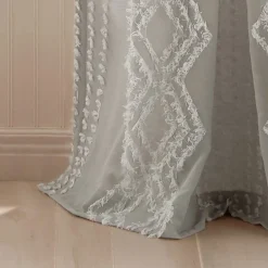 CHF Cut Geo Rod Pocket Light-Filtering Set of 2 Curtain Panel