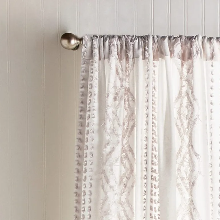 CHF Cut Geo Rod Pocket Light-Filtering Set of 2 Curtain Panel