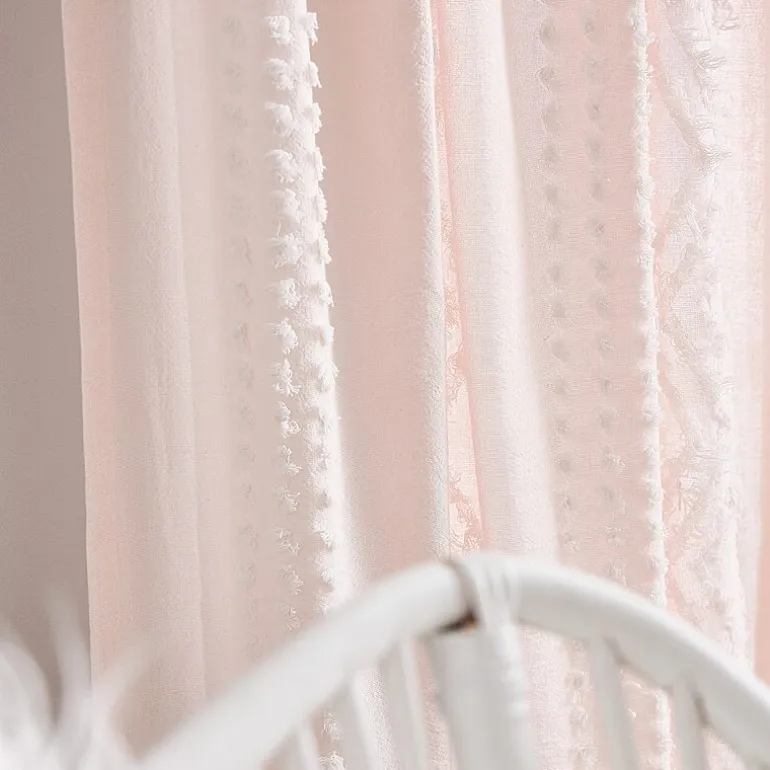 CHF Cut Geo Rod Pocket Light-Filtering Set of 2 Curtain Panel