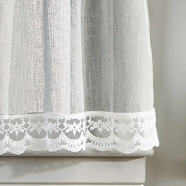 CHF Delicate Lace 3-pc. Rod Pocket Window Tier