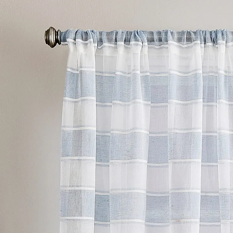 CHF Harbor Rod Pocket Sheer Set of 2 Curtain Panel