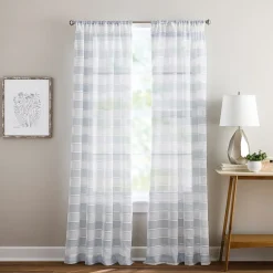 CHF Harbor Rod Pocket Sheer Set of 2 Curtain Panel