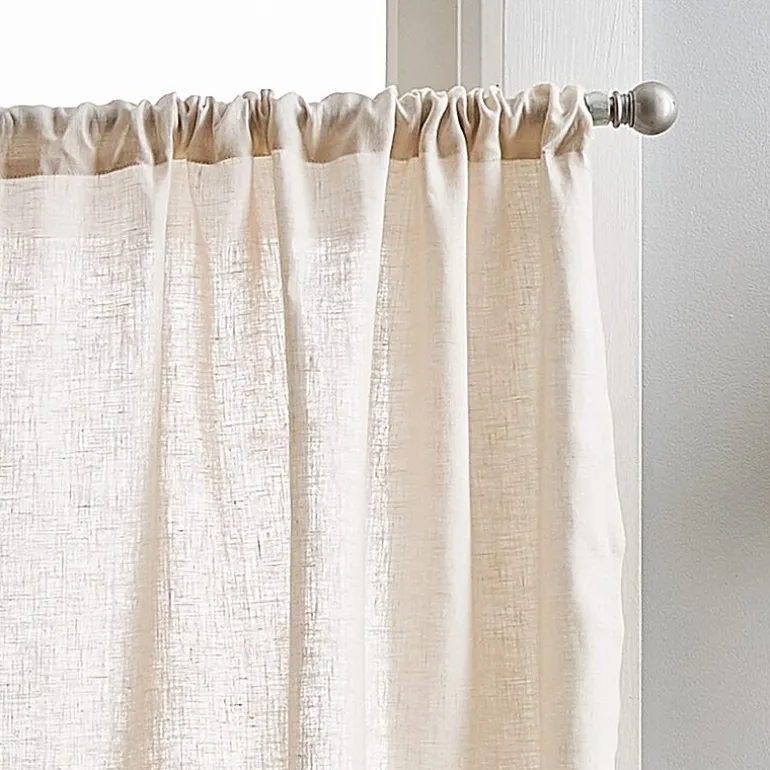 CHF 100% Linen 2-pc. Rod Pocket Window Tier