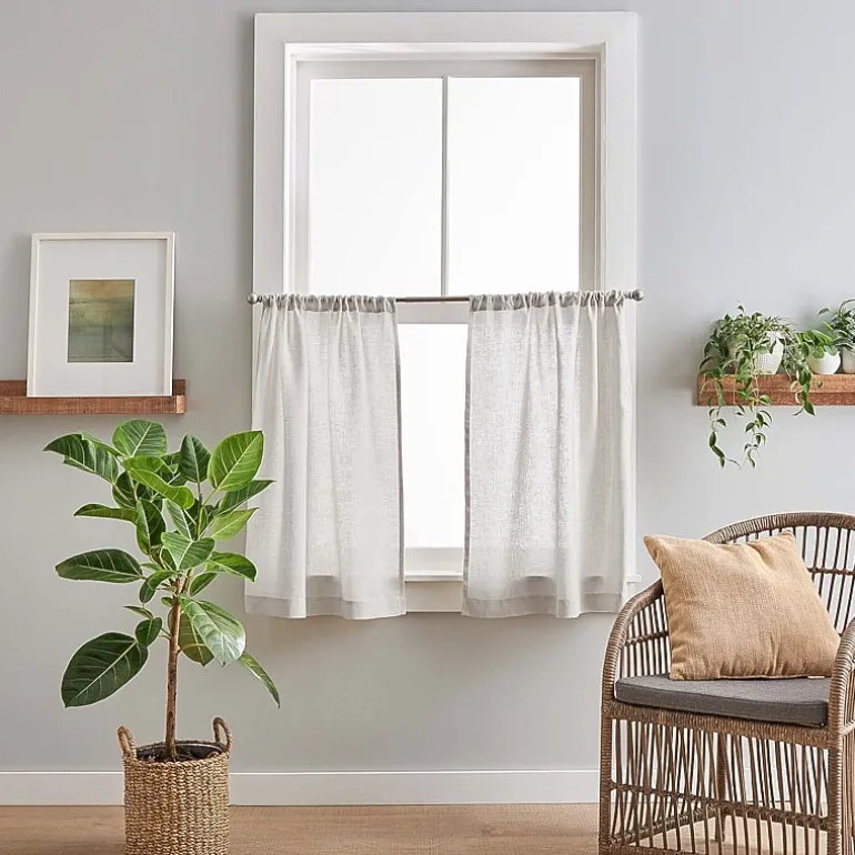 CHF 100% Linen 2-pc. Rod Pocket Window Tier