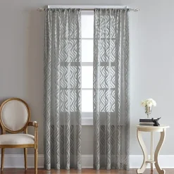 CHF Lyric Rod Pocket Light-Filtering Single Curtain Panel