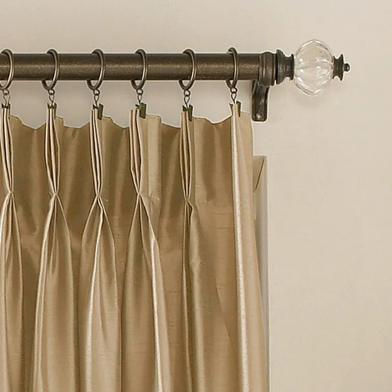 CHF Marquee Pinch Pleat Back Tab Light-Filtering Single Curtain Panel