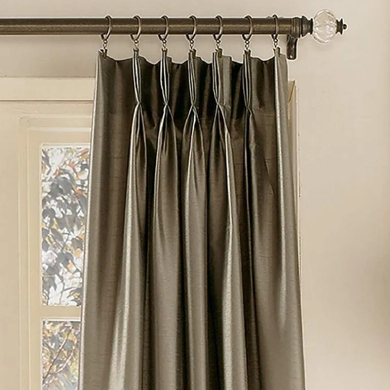 CHF Marquee Pinch Pleat Back Tab Light-Filtering Single Curtain Panel