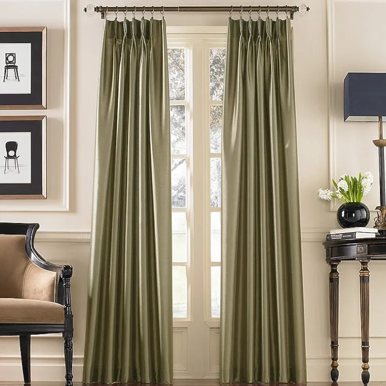 CHF Marquee Pinch Pleat Back Tab Light-Filtering Single Curtain Panel