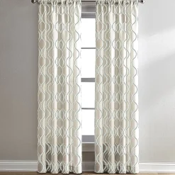 CHF Morocco Rod Pocket Light-Filtering Single Curtain Panel