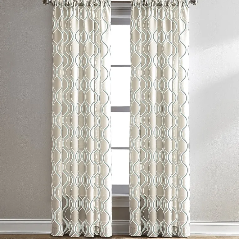 CHF Morocco Rod Pocket Light-Filtering Single Curtain Panel