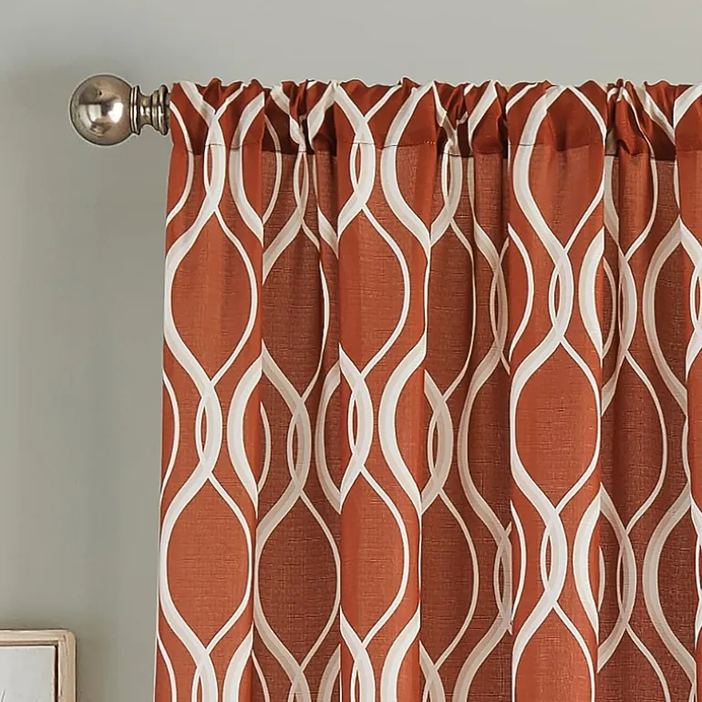 CHF Morocco Rod Pocket Light-Filtering Single Curtain Panel