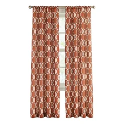 CHF Morocco Rod Pocket Light-Filtering Single Curtain Panel