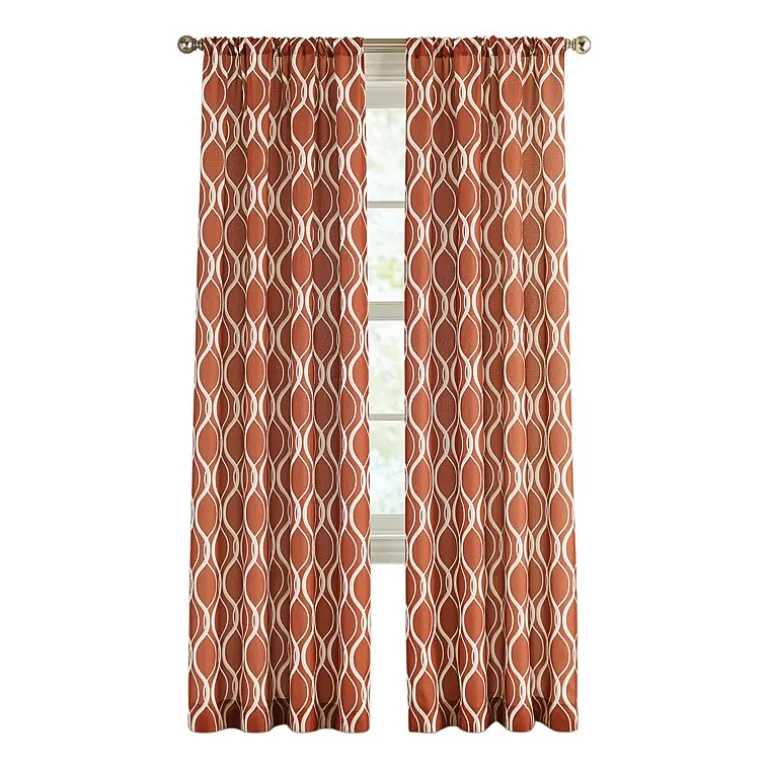 CHF Morocco Rod Pocket Light-Filtering Single Curtain Panel