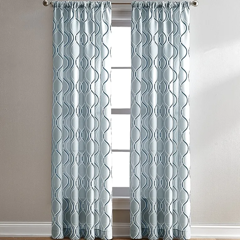 CHF Morocco Rod Pocket Light-Filtering Single Curtain Panel