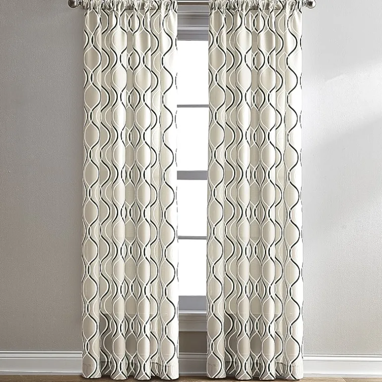 CHF Morocco Rod Pocket Light-Filtering Single Curtain Panel