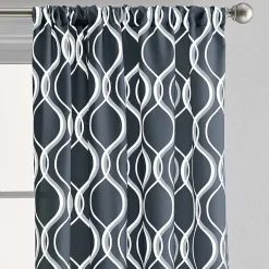CHF Morocco Rod Pocket Light-Filtering Single Curtain Panel