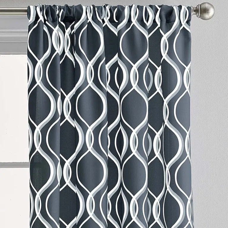 CHF Morocco Rod Pocket Light-Filtering Single Curtain Panel