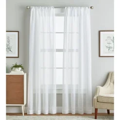 CHF Pandora Sheer Rod Pocket Set of 2 Curtain Panel