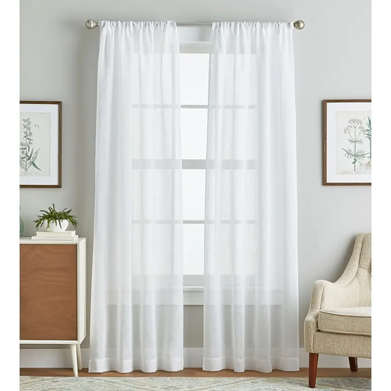 CHF Pandora Sheer Rod Pocket Set of 2 Curtain Panel