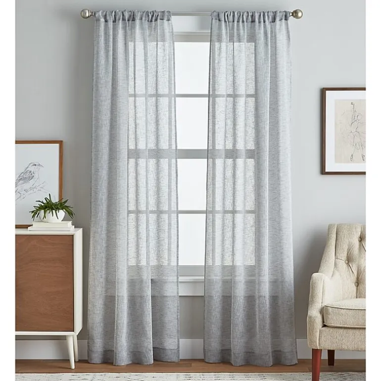 CHF Pandora Sheer Rod Pocket Set of 2 Curtain Panel