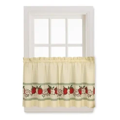 CHF Red Delicious 3-pc. Rod Pocket Kitchen Curtains & Drapes Window Set