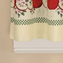 CHF Red Delicious 3-pc. Rod Pocket Kitchen Curtains & Drapes Window Set