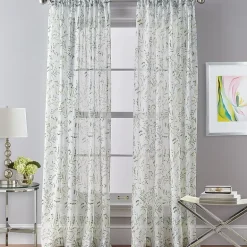 CHF Santa Barbara Rod Pocket Sheer Single Curtain Panel