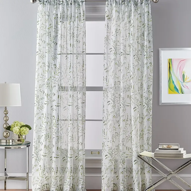 CHF Santa Barbara Rod Pocket Sheer Single Curtain Panel