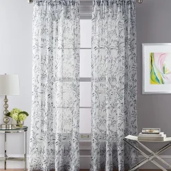 CHF Santa Barbara Rod Pocket Sheer Single Curtain Panel
