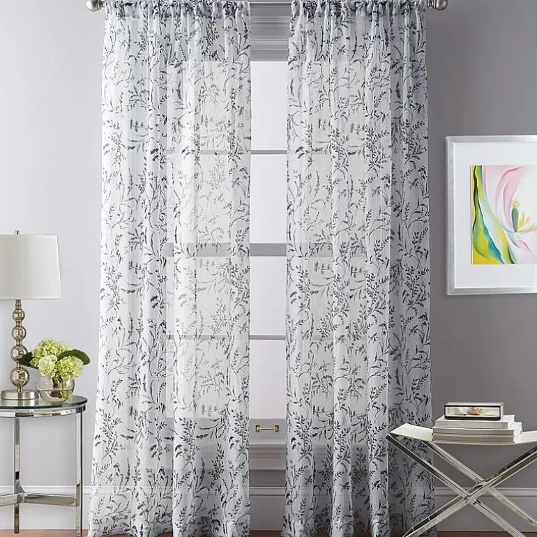 CHF Santa Barbara Rod Pocket Sheer Single Curtain Panel
