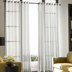 CHF Soho Voile Grommet Top Sheer Single Curtain Panel