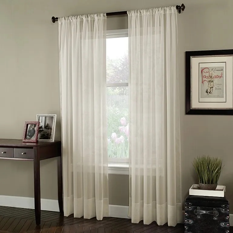 CHF Soho Voile Rod Pocket Sheer Single Curtain Panel