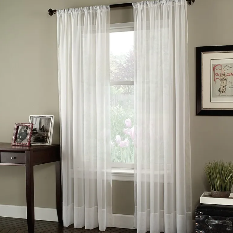 CHF Soho Voile Rod Pocket Sheer Single Curtain Panel